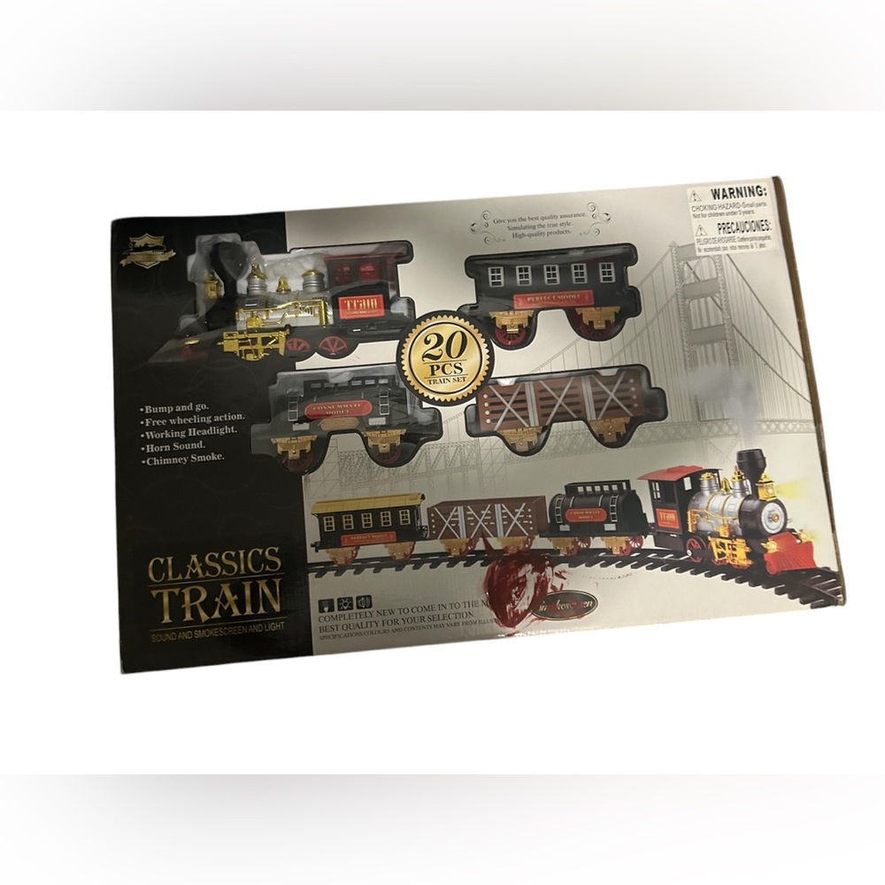 Classic Christmas Train Set for Under The X
Tree with Smoke, Lights and Sounds